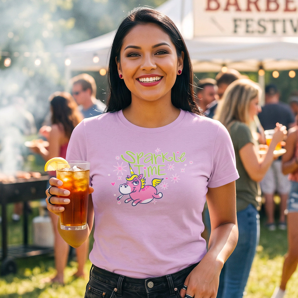 Sparkle Time Women's Short Sleeve Tee